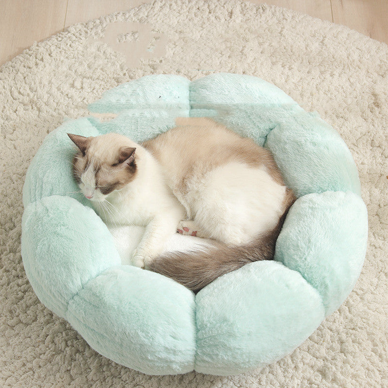 Tappetino Morbido per Cani e Gatti | Cuccia a Forma di Fiore