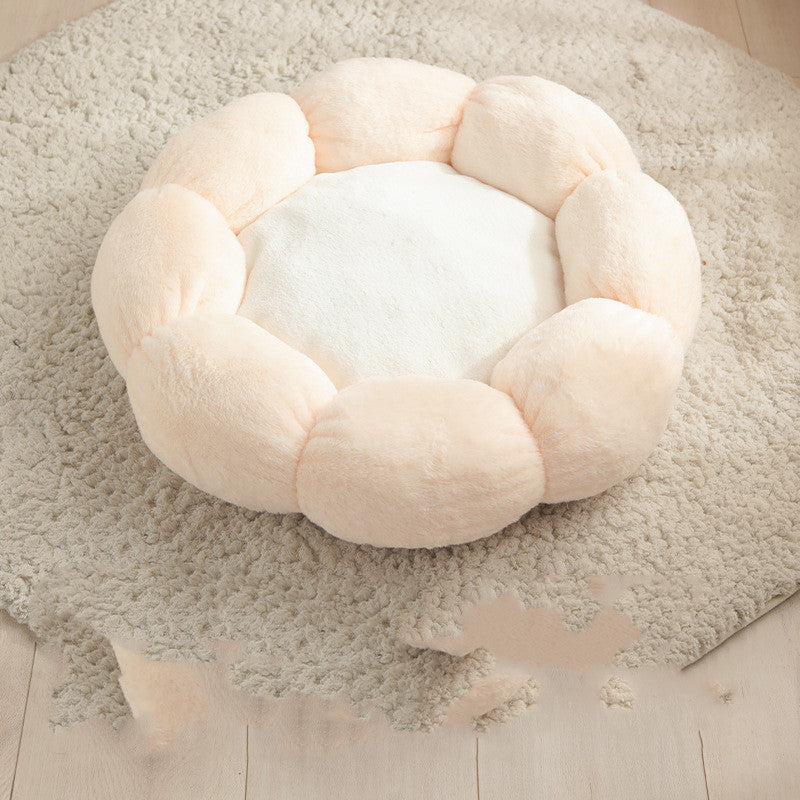 Tappetino Morbido per Cani e Gatti | Cuccia a Forma di Fiore