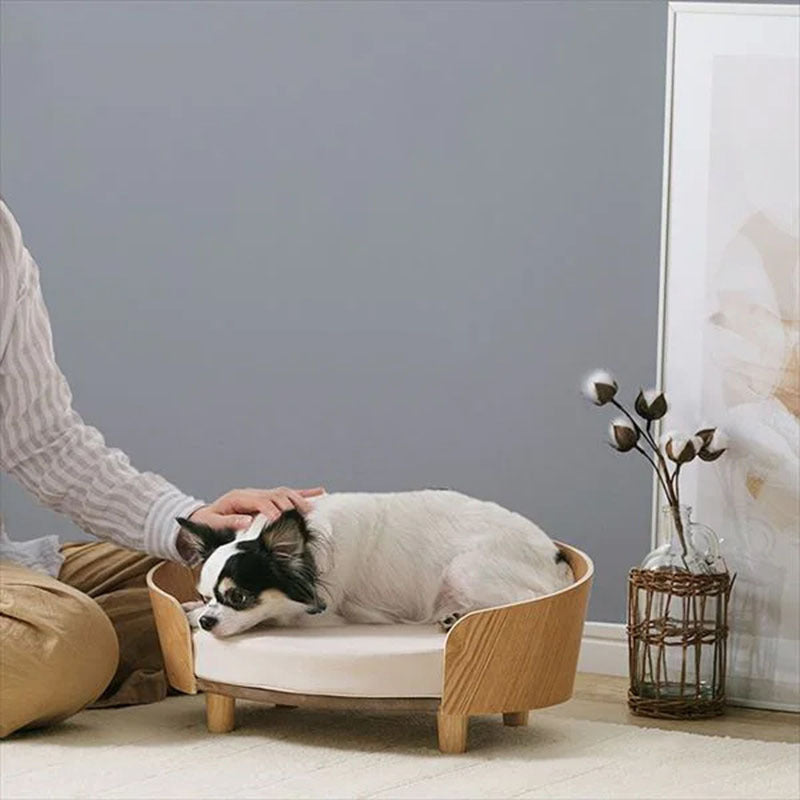 Cuccia in Legno per Gatti e Cani | Divanetto per Animali