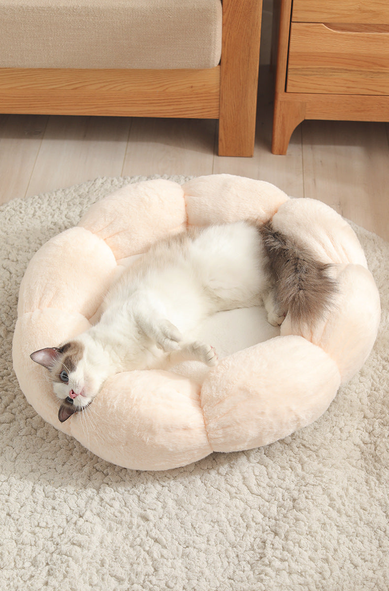 Tappetino Morbido per Cani e Gatti | Cuccia a Forma di Fiore
