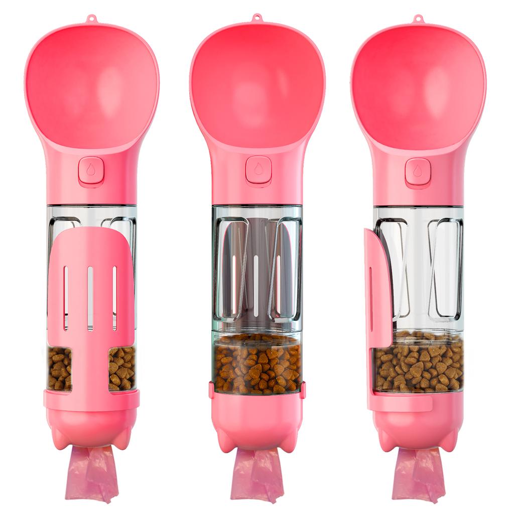 Borraccia per Cani 3 in 1 – Dispenser d’Acqua, Ciotola e Porta Sacchetti Igienici