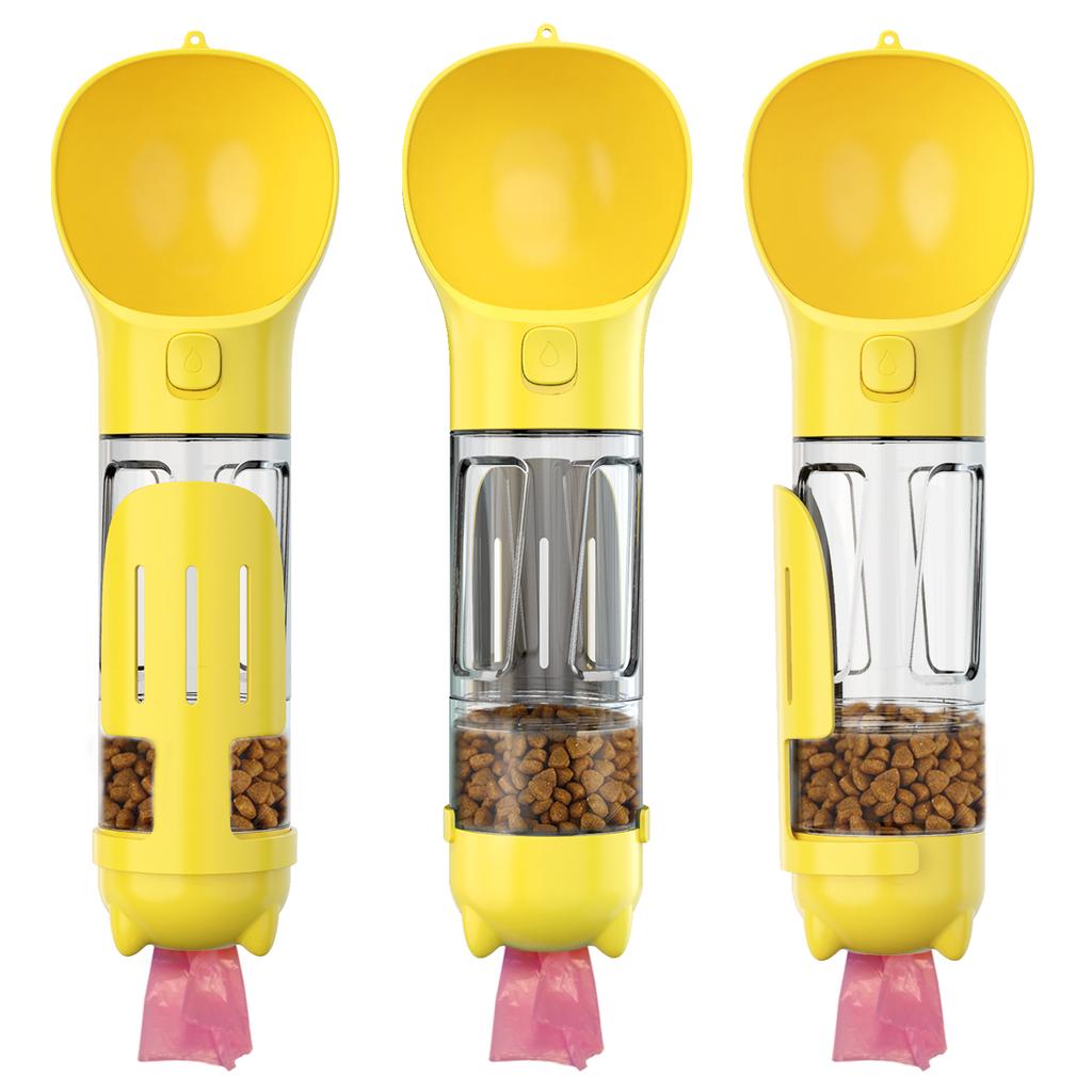 Borraccia per Cani 3 in 1 – Dispenser d’Acqua, Ciotola e Porta Sacchetti Igienici