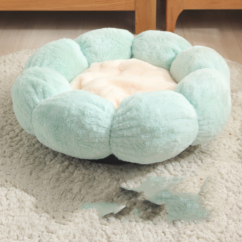 Tappetino Morbido per Cani e Gatti | Cuccia a Forma di Fiore