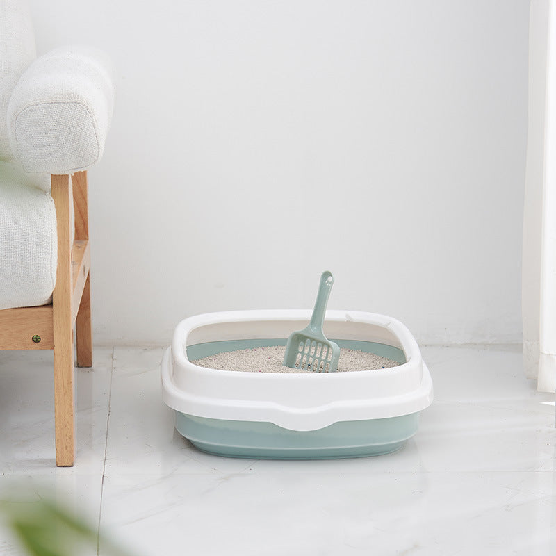 Lettoio per Animali con Paletta – Toilette Antischizzo in Plastica di Alta Qualità