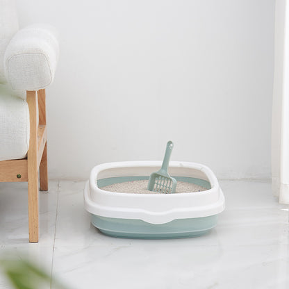 Lettoio per Animali con Paletta – Toilette Antischizzo in Plastica di Alta Qualità