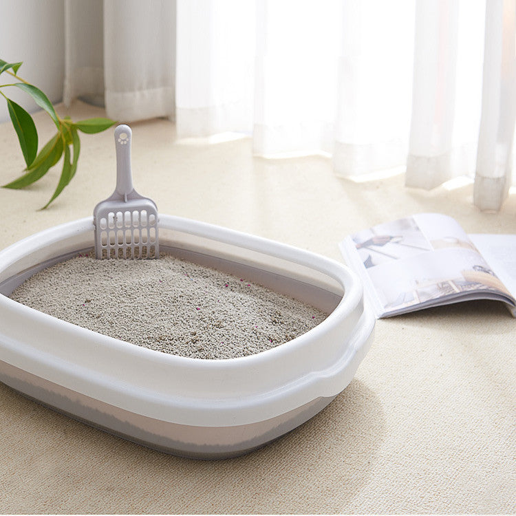 Lettoio per Animali con Paletta – Toilette Antischizzo in Plastica di Alta Qualità
