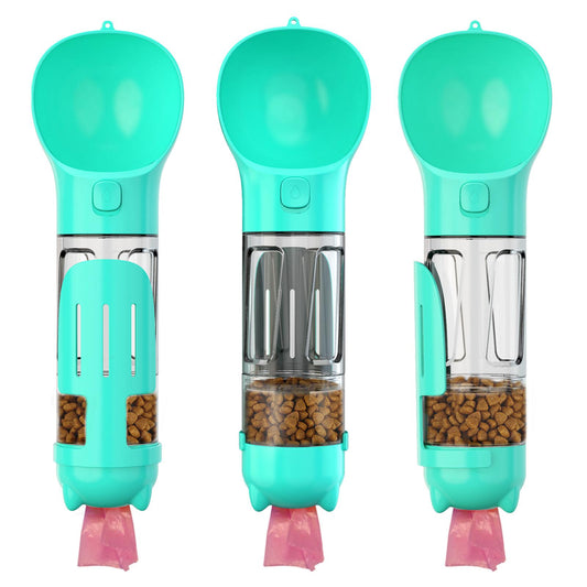 Borraccia per Cani 3 in 1 – Dispenser d’Acqua, Ciotola e Porta Sacchetti Igienici