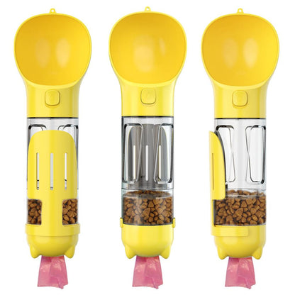 Borraccia per Cani 3 in 1 – Dispenser d’Acqua, Ciotola e Porta Sacchetti Igienici